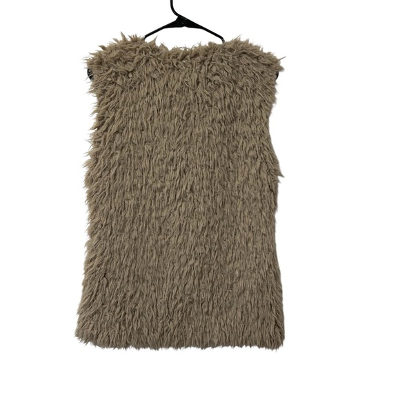 ICHI Tan Faux Fur Vest Size M - Picture 2 of 5